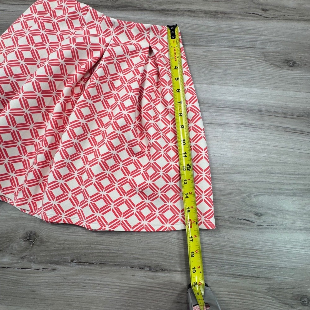 Pleated Pink Geometric Circle Skirt - Picture 3 of 14